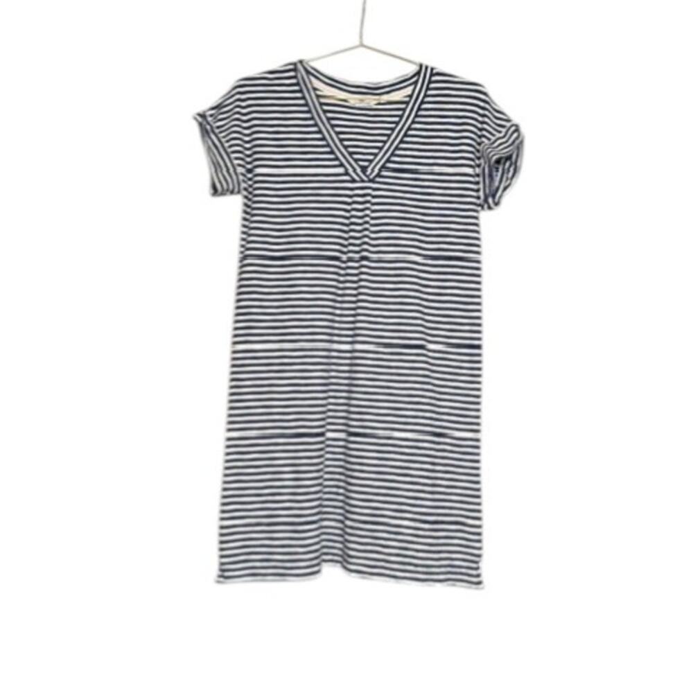 Vineyard Vines Navy & White Striped 100% Cotton T-Shirt Dress | Size Small